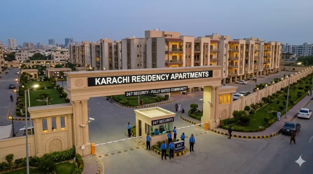 Find gated community apartments near me in Karachi with 24/7 security, modern amenities, and trusted projects by Al Rauf Group.