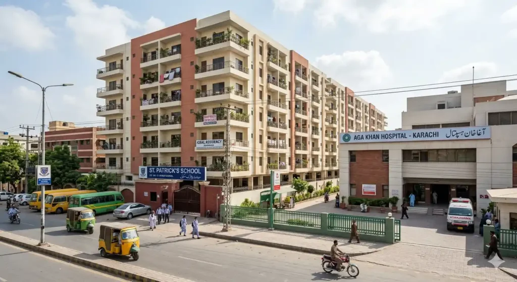 Find the best apartments near schools and hospitals in Karachi for families, with ideal locations, modern amenities, and convenient access to daily essentials.