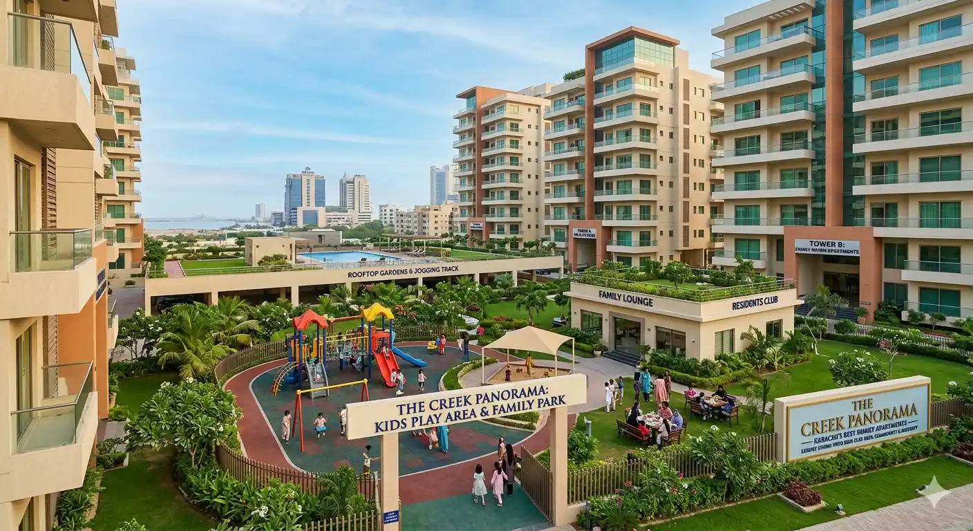 Discover the best family apartments in Karachi with kids play areas, secure environments, and modern amenities for comfortable family living.