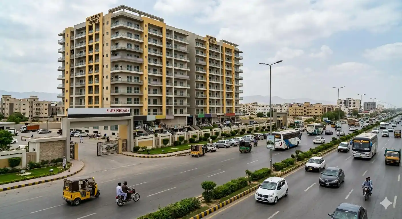 Discover flats for sale on Main Super Highway Karachi with easy installment plans, family-friendly communities, and strong investment potential in 2026.