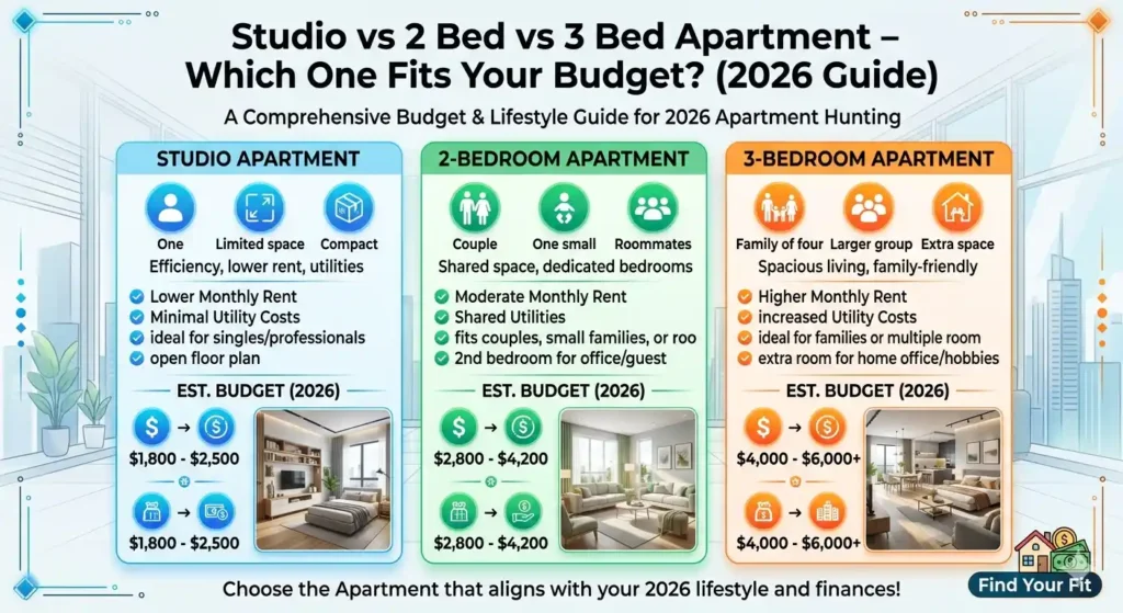 Compare studio, 2 bed, and 3 bed apartments in Karachi to find the best option for your budget, lifestyle, and investment goals.