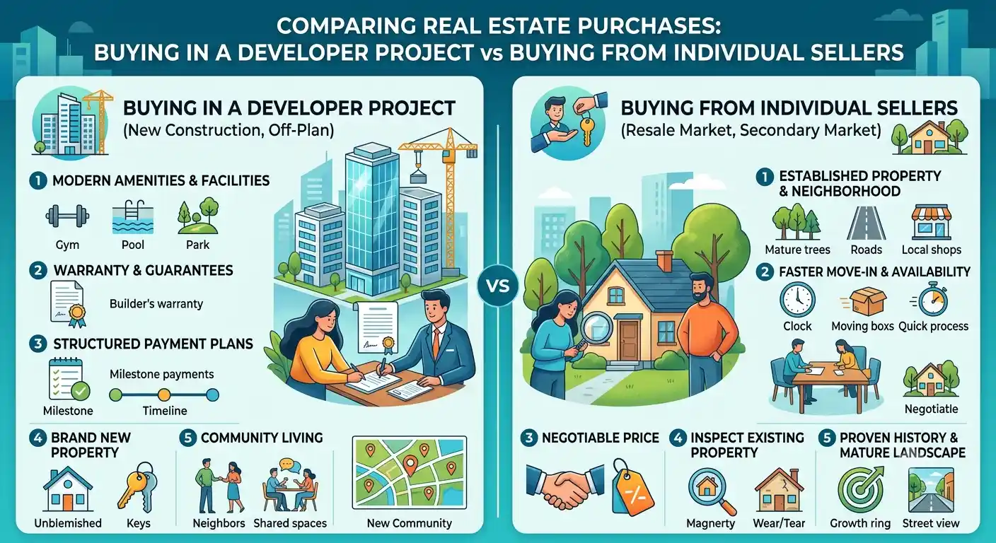 Buying in a Developer Project vs Buying from an Individual Seller
