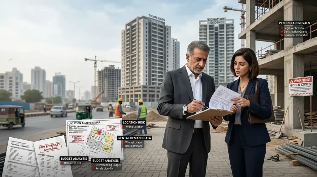Learn the most common real estate investment mistakes in 2026 and how to avoid legal, financial, location, developer, and resale risks when buying property.