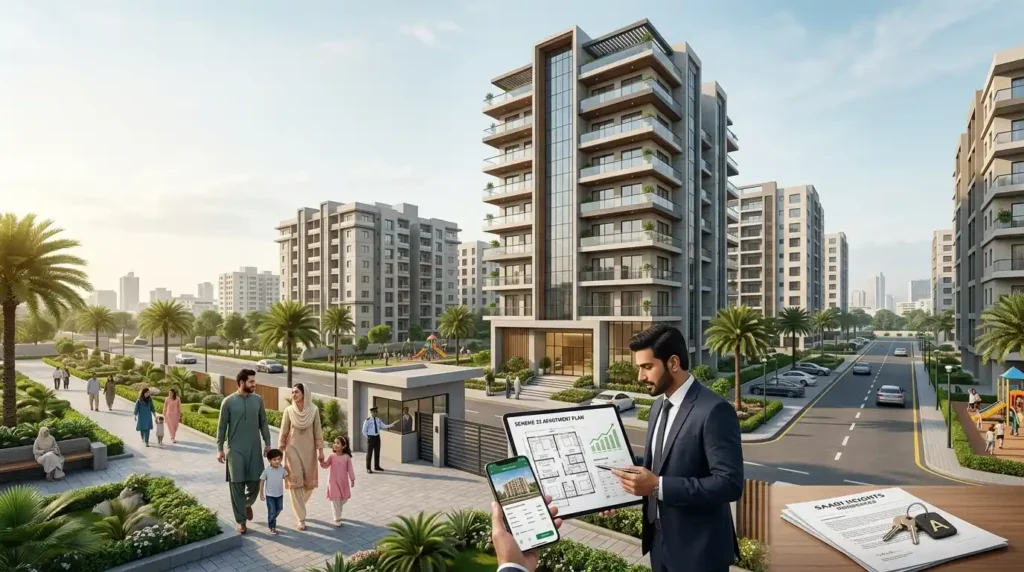 Discover 5 apartments in Scheme 33 Karachi worth considering in 2026. Compare location, apartment sizes, amenities, pricing, investment potential and what to verify before buying.