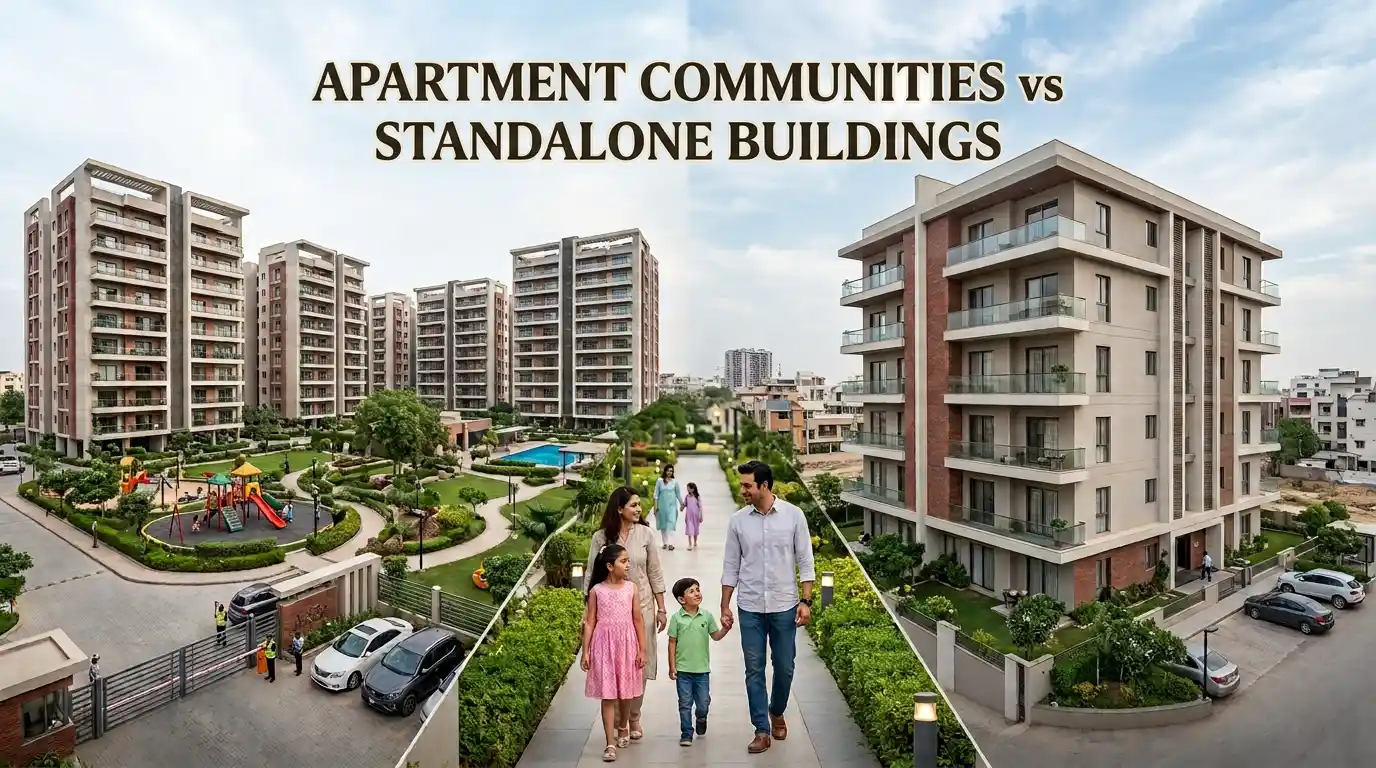 Compare apartment communities vs standalone buildings for families. Explore safety, amenities, privacy, maintenance, costs, community living, and long-term value.